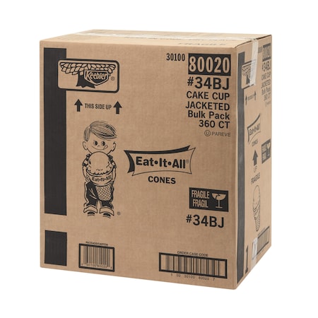 Keebler Keebler Eat It All #34Bj Jacketed Bulk Cake Cone, PK360 3010080020